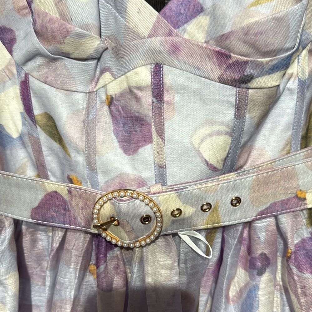 Zimmermann Lavender Floral Mini Dress - Picture 4 of 8